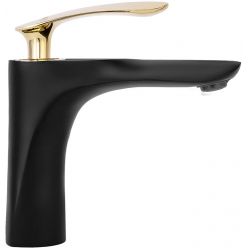 Смеситель для умывальника Rea Orbit Black Gold B2054