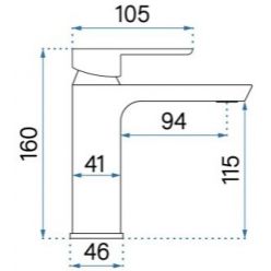 Смеситель для умывальника Rea Argus Chrome B6208