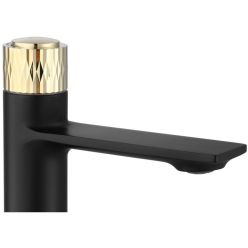 Смеситель для умывальника Rea Storm Black Gold B9987