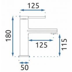 Смеситель для умывальника Rea Oval Black B6516