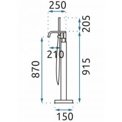 Смеситель для ванны Rea Carat Black matt B5423