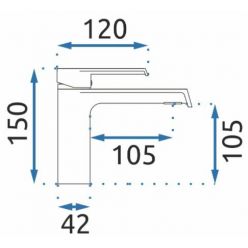 Смеситель для умывальника Rea Hass Gold Matt B9969
