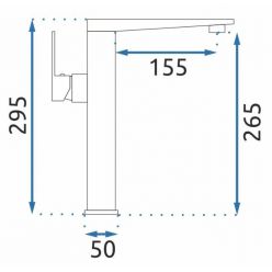 Смеситель для умывальника Rea Levi Black matt B5136