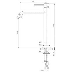 Смеситель для умывальника Caprigo Don 53-025-GUN