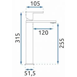 Смеситель для умывальника Rea Flip Chrome B2006