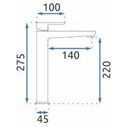 Смеситель для умывальника Rea Orix Gold B7779