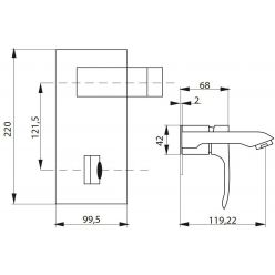 Смеситель для умывальника Ahti Rauma RM205201