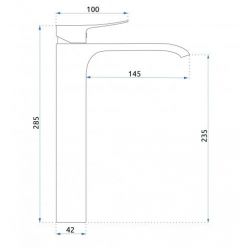 Смеситель для умывальника Rea Dart black matt B0670