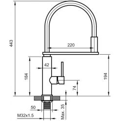 Смеситель для мойки Ahti Kemi KM833020