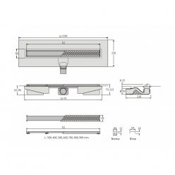 Душевой лоток Berges Wasserhaus C1 Brise 300 90128