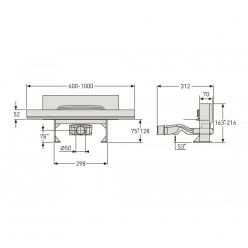 Душевой лоток Berges Wasserhaus WALL 600 90156