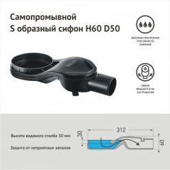 Трап для душа Berges Wasserhaus PLATZ Norma 150х150 90159