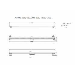 Душевой лоток Berges Wasserhaus SUPER Slim 600 91052