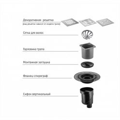 Трап для душа Berges Wasserhaus PLATZ Norma 150х150 91059