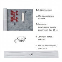 Душевой лоток Berges Wasserhaus TOP Stark 800 91151