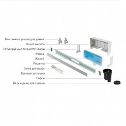 Душевой лоток Berges Wasserhaus WALL 600 92056