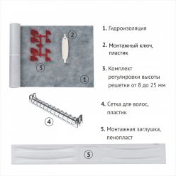 Душевой лоток Berges Wasserhaus SUPER Slim 700 92153