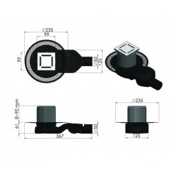 Трап для душа Berges Wasserhaus PLATZ Norma 100х100 92158