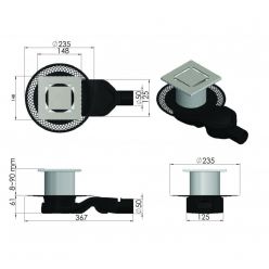 Трап для душа Berges Wasserhaus PLATZ Norma 150х150 92159