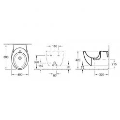 Биде подвесное Villeroy&Boch Aveo Next Generation 40x56, CeramicPlus, 741100R1