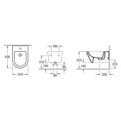 Биде подвесное Villeroy&Boch Architectura 37x53, 54840001