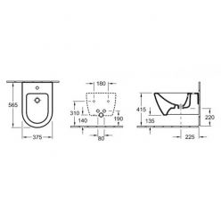 Биде подвесное Villeroy&Boch Subway 2.0, 37.5x56.5, 54000001