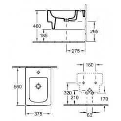 Биде подвесное Villeroy&Boch Memento 37.5x56, CeramicPlus, 542800R2