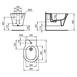 Биде подвесное Ideal Standard Connect Air E026601