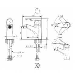 Смеситель для биде Bravat BIDET FAUCET-ECO-K F3111147C