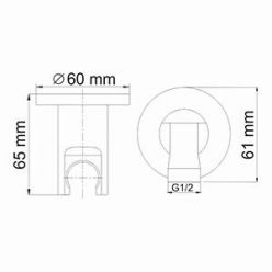 Подключение для шланга WasserKraft A022 с держателем