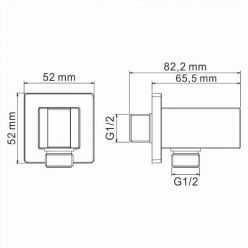 Подключение для шланга WasserKraft A086 с держателем