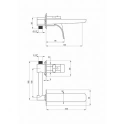 Смеситель для раковины Deante Hiacynt [BQH_054L] скрытый монтаж хром