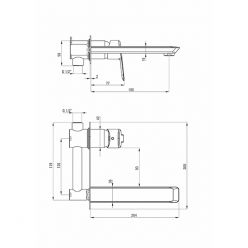 Смеситель для раковины Deante Arnika Titanium [BQA_D54L] скрытый монтаж