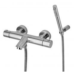 Смеситель для ванны с душем (нерж. сталь) Paffoni Light LIQ023ST