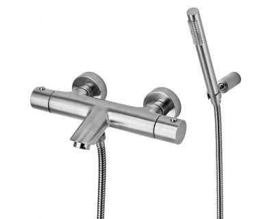 Смеситель для ванны с душем (нерж. сталь) Paffoni Light LIQ023ST