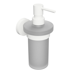 Настенный дозатор для жидкого мыла (стекло) Bemeta WHITE 104109014