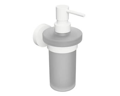 Настенный дозатор для жидкого мыла (стекло) Bemeta WHITE 104109014
