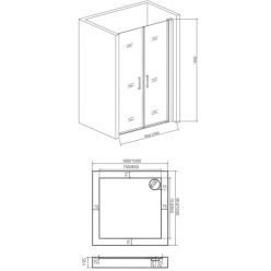 Душевая дверь GoodDoor PANDORA SD-90-C-CH