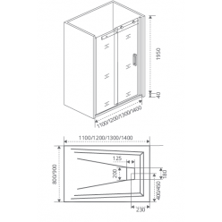 Душевая дверь BAS Good Door Galaxy WTW-120-C-CH