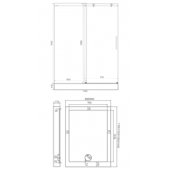 Душевая дверь GoodDoor Puerta WTW-110-C-CH