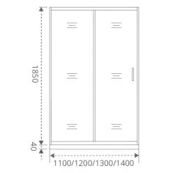 Душевая дверь BAS Good Door LATTE WTW-110-C-WE прозрачное стекло