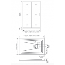 Душевая дверь GoodDoor INFINITY WTW-110-C-CH