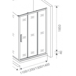 Душевая дверь GoodDoor ORION WTW-100-C-CH