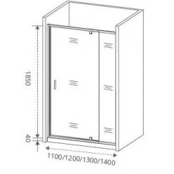 Душевая дверь BAS Good Door ORION WTW-PD-120-C-CH