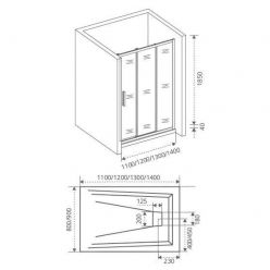 Душевая дверь GoodDoor ORION WTW-110-G-CH матовое стекло