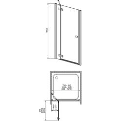 Душевая дверь Radaway Almatea DWJ 110 L [31212-01-12N] интимато стекло