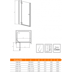 Душевая дверь Radaway Almatea DWJ 120L [31402-01-01N]