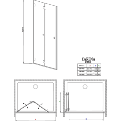 Душевая дверь Radaway Carena DWB 70L [34582-01-01NL]