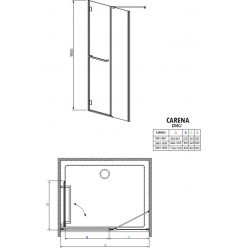 Душевая дверь Radaway Carena DWJ 109 - 110 [34333-01-01NR]