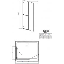 Душевая дверь Radaway Carena DWJ 89 - 90 [34302-01-01NR]